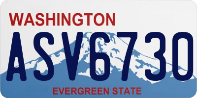WA license plate ASV6730