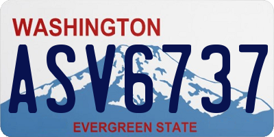 WA license plate ASV6737
