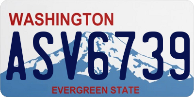WA license plate ASV6739
