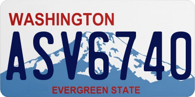 WA license plate ASV6740