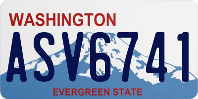 WA license plate ASV6741