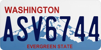 WA license plate ASV6744