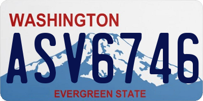 WA license plate ASV6746