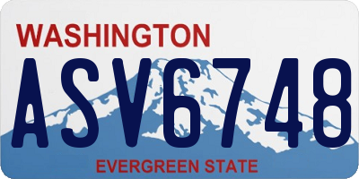 WA license plate ASV6748