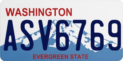 WA license plate ASV6769