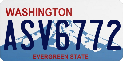 WA license plate ASV6772
