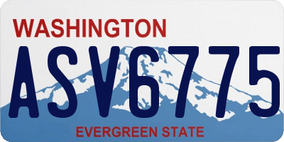 WA license plate ASV6775