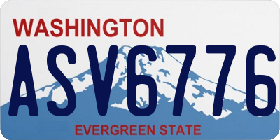 WA license plate ASV6776
