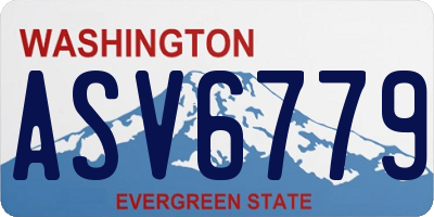 WA license plate ASV6779