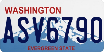 WA license plate ASV6790