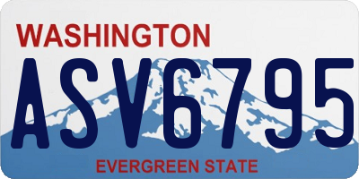 WA license plate ASV6795