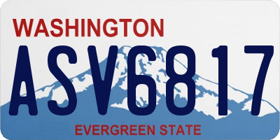 WA license plate ASV6817