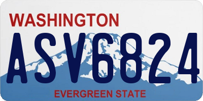 WA license plate ASV6824