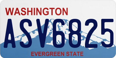 WA license plate ASV6825