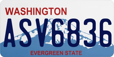 WA license plate ASV6836