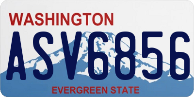 WA license plate ASV6856
