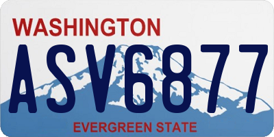 WA license plate ASV6877