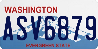 WA license plate ASV6879