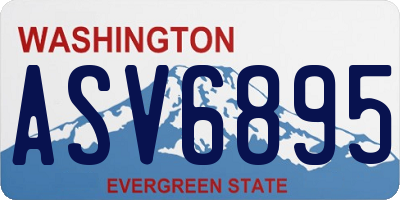 WA license plate ASV6895
