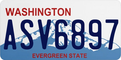 WA license plate ASV6897