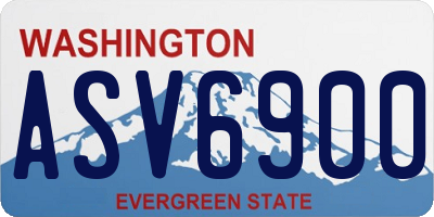 WA license plate ASV6900