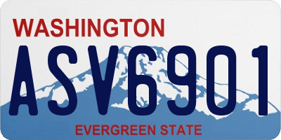 WA license plate ASV6901