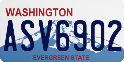 WA license plate ASV6902