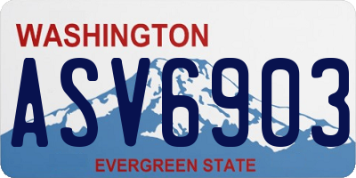 WA license plate ASV6903