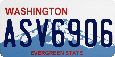 WA license plate ASV6906