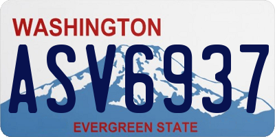 WA license plate ASV6937