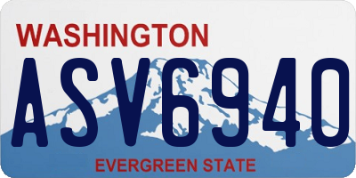 WA license plate ASV6940