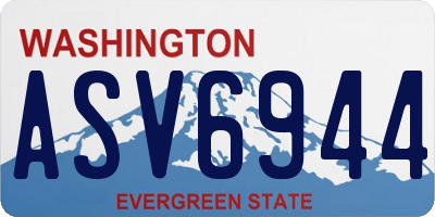 WA license plate ASV6944