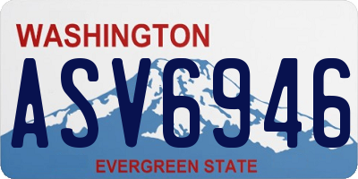 WA license plate ASV6946
