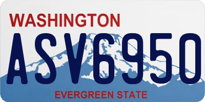 WA license plate ASV6950