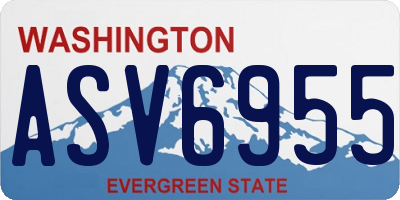 WA license plate ASV6955
