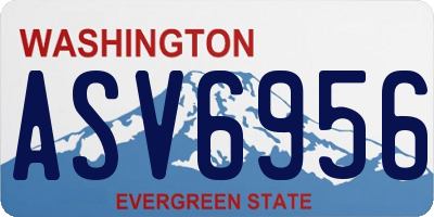 WA license plate ASV6956