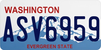 WA license plate ASV6959