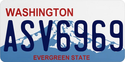 WA license plate ASV6969