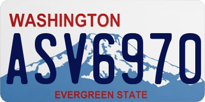 WA license plate ASV6970