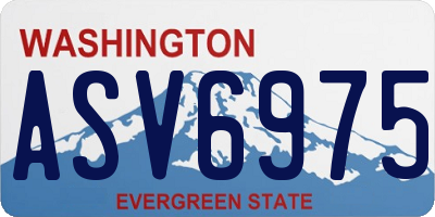 WA license plate ASV6975