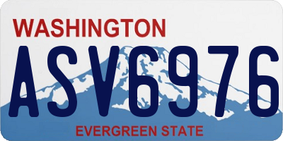 WA license plate ASV6976