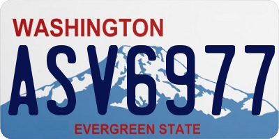 WA license plate ASV6977