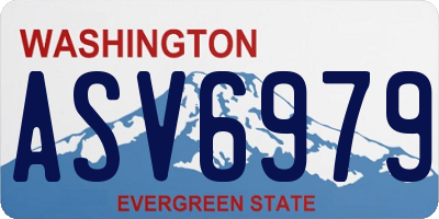 WA license plate ASV6979