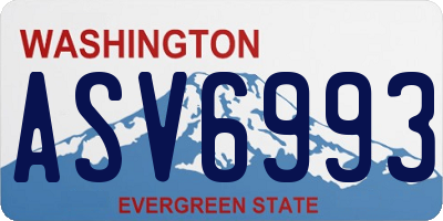 WA license plate ASV6993