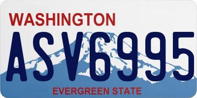WA license plate ASV6995