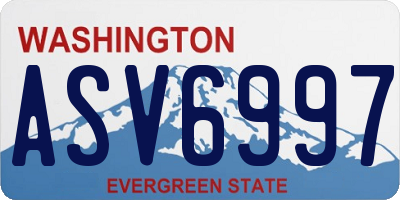 WA license plate ASV6997