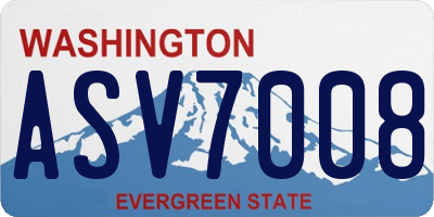 WA license plate ASV7008