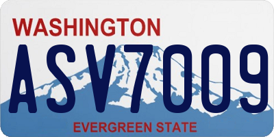 WA license plate ASV7009