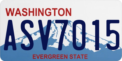 WA license plate ASV7015