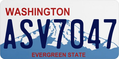 WA license plate ASV7047